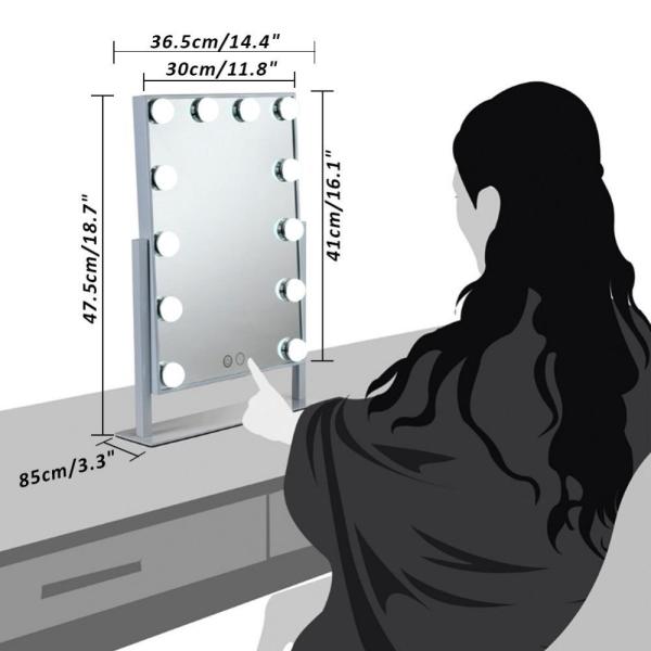 Buy cheap Hollywood Lighted LED Desktop Mirror For Beauty , Portable Light Up Makeup Mirror from wholesalers