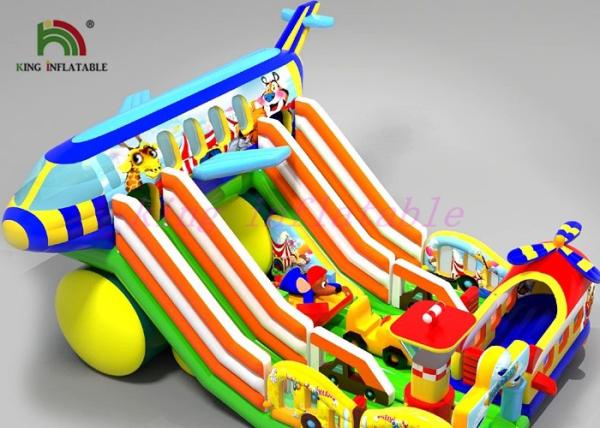 Buy cheap Airplane Theme Inflatable Amusement Park Colorful Digital Printed from wholesalers
