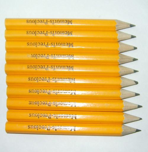 Buy cheap with customized logo and white eraser black round shape wood golf pencil from wholesalers