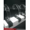 Buy cheap Removal Countertop Plexiglass Watch Display Rack White & Clear Acrylic Watch Stand from wholesalers