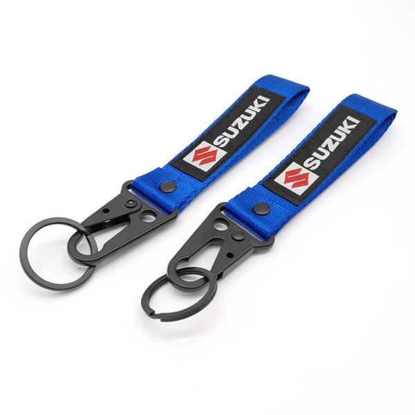 Buy cheap Suzuki Racing Heritage Keychain - Dual-Layer Embroidery & Industrial-Grade Clips for True Moto Fans from wholesalers