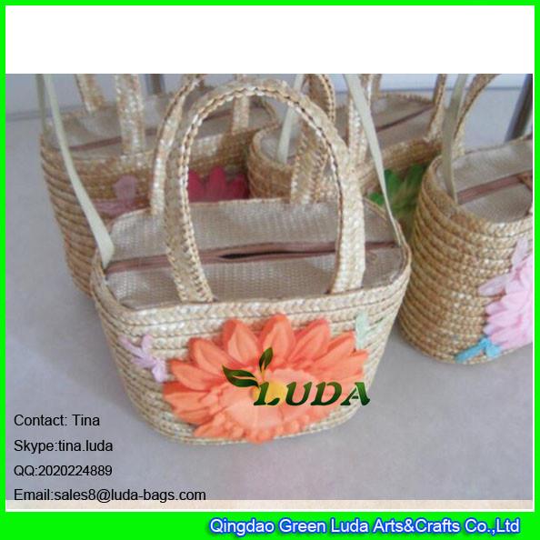 Buy cheap LDMC-012 big sunflower kids handbag fashion wheat straw personalized beach bag from wholesalers