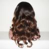 Buy cheap 8A grade Ombre Color Brazilian Human Hair Body Curl Full Lace Wigs from wholesalers