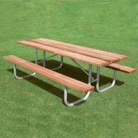 Buy cheap SGS sunproof 6 Seats Metal And Wood Garden Table product