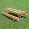 Buy cheap SGS sunproof 6 Seats Metal And Wood Garden Table from wholesalers