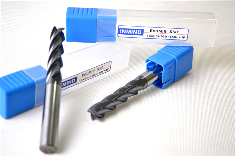 12 MM High Performance End Mills 0.2 - 0.3 UM Grain Size 45 Degree Helix Angle