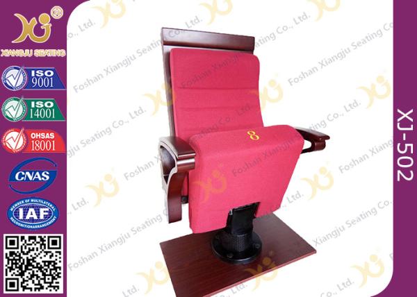 Buy cheap Air Conditioner Out Put Leg Church Hall Chairs With Triangle Wooden Armrest from wholesalers