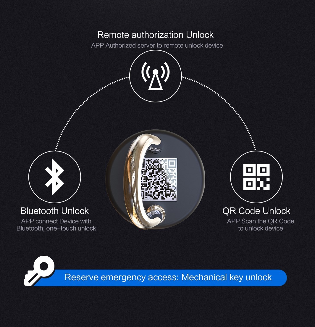 Remote Control Smart QR Code Padlock IP65 Waterproof Digital Padlocks