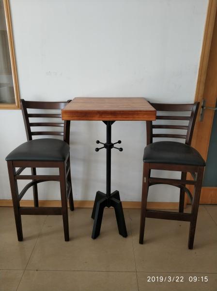 Quality Mild Steel Bar Table legs Cast Iron Bar Table Bag Hooker Cafe Table Height 41'' for sale
