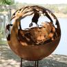 Buy cheap Rustic Red 600mm Corten Steel Sphere For Fire Pit Assembly Required from wholesalers