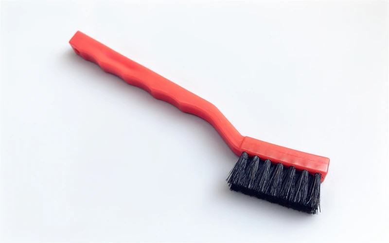 Ergonomic Handle 7" Car Leather Cleaning Brush 18cm For Panel Seams Tyre Engine Room