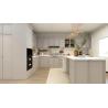 Buy cheap Custom Classic Wood Kitchen Cabinets L Shaped Kitchen Storage System Island Table from wholesalers