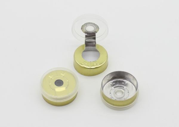 Buy cheap 20mm Transparent Golden Aluminium Vial Seals , Medicinal Aluminum Crimp Seals from wholesalers