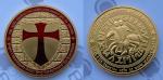 Fake gold/silver Masonic Knights Templar coin /Red Cross coin