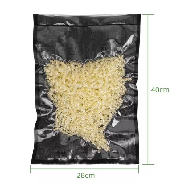 Buy cheap Vacuum Commercial Grade Barrier Black Nylon Pouch Embossed Plastic Zipper from wholesalers