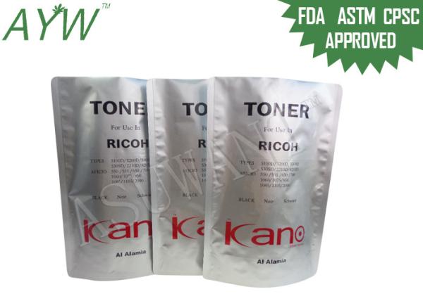 Silver Stand Up Resealable Foil Bags Smell Proof For Toner Industry Use