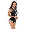 Buy cheap Active Stretch Zip Womens Surfing Suits Breathable Mesh One Piece from wholesalers