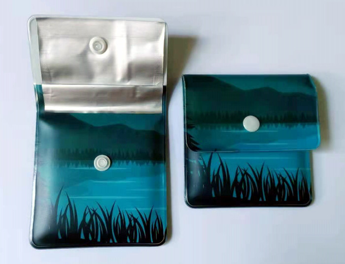 Eco Friendly EVA Plastic pocket Portable Ashtray Pouch 8cm x 8cm