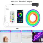 Flexible 360 ° Colorful Led Neon Strip Soft 12v Low Voltage Waterproof