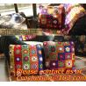 Buy cheap Handmade crocheted blanket handmade carpet yarn crochet decoration color block flower blanket from wholesalers