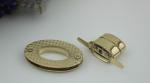 Wholesale Bigger Oval Shape Bag Accessory Hardware Silver Color Twist Turn Lock
