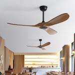 Stylish 52-Inch Large Ceiling Fan with 3 Durable ABS Blades - Modern, Simple