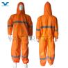 Buy cheap EN1149 Coverall 56GSM Microporous USA PPE Disposable With Orange Reflective Tape from wholesalers
