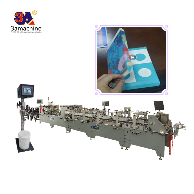 MAXIMUM PAPER WIDTH 2 1050mm 3A Paper Pasting Machinery 6 Corner Box Folder Gluer Machine