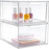 Buy cheap 2 Pack Makeup Organizer Storage Drawers Plastic Storage Bins Stackable from wholesalers