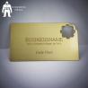 Buy cheap Blank Customized Shiny Gold Metal Business Card Hollow Out Etch Logo from wholesalers