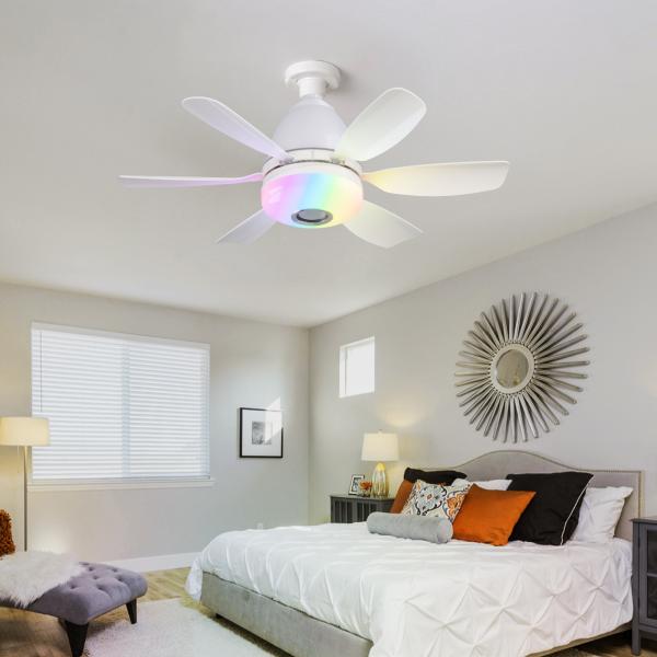 Buy cheap Intelligent Dimming Home Decoration Ceiling Fan , Moving Head 360 Rotating Ceiling Fan from wholesalers