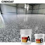 Transparent Topcoat Epoxy Resin Floor Coating Broadcasted With Chip Flakes
