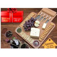 Buy cheap Antibacterial Bamboo Cheese Board With Knives Wood Charcuterie Platter & Meat Server product