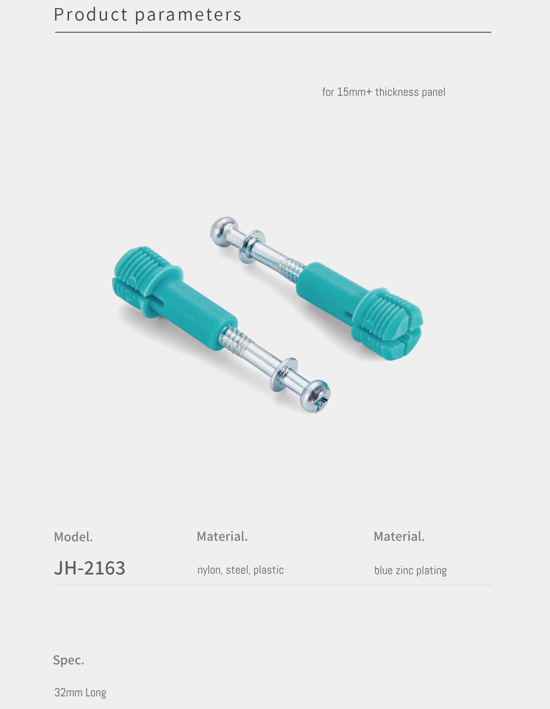 Minifix Spreading Bolts