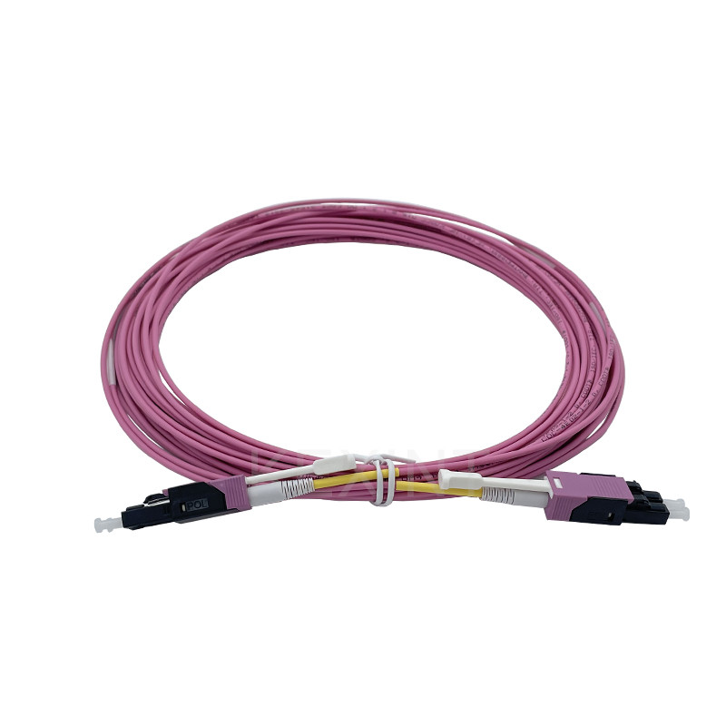 KEXINT FTTx Duplex LC Uniboot Multimode Fiber Optic Patch Cord 2.0mm OM4 LSZH 13m