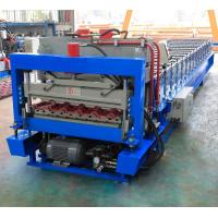 Buy cheap Metal Glazed Roof Tile Roll Forming Machine With High Production Speed product
