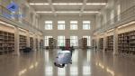 Battery-Operated Dual Brush Floor Scrubber For Libraries