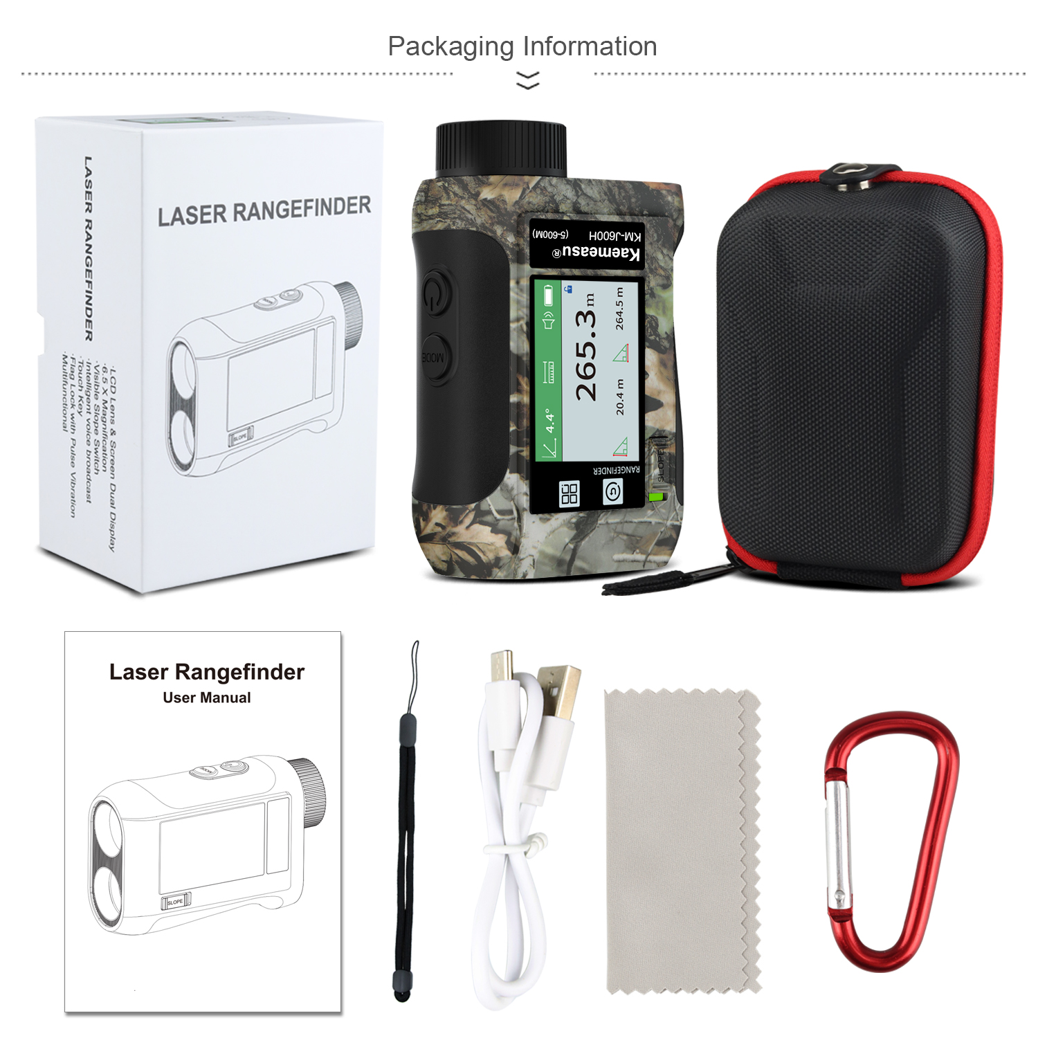 J600m Upgraded Voice Prompt Fast Read Laser Distance Meter Backlit Screen Memory Storage