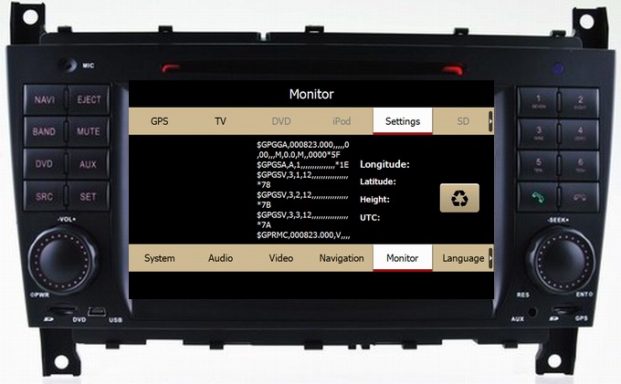 Mercedes Benz C-Class W203 /Benz CLC car audio player radio bluetooth RDS OCB-8731