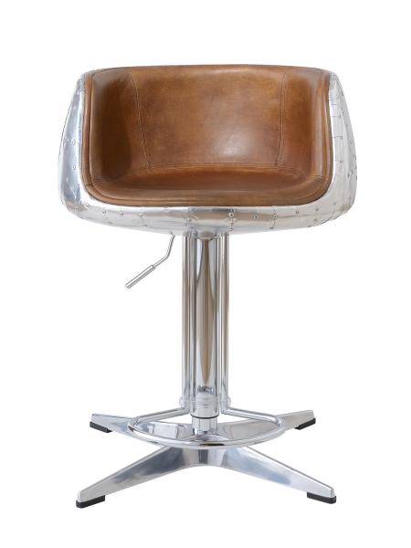 Vintage Tan Brown Leather Counter Height Stools , Kitchen Counter Swivel Stools