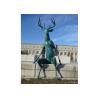 Buy cheap Large Casting Green Patina Bronze Statue Bronze Deer Sculpture For Street Decor from wholesalers