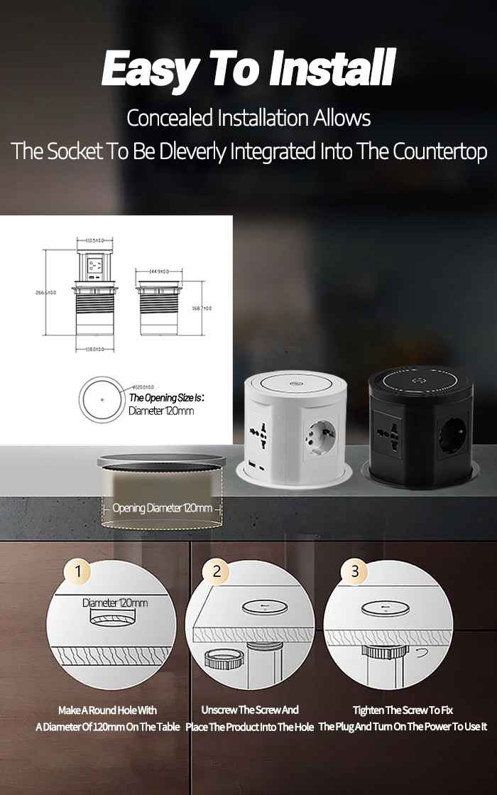 Convenient Multi-function Socket for Kitchen Intelligent Pneumatic Lift Socket
