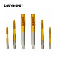 Buy cheap Titanium Plated Thread Tapping Tool Golden Fine Thread Spiral Taps product