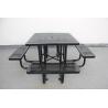 Buy cheap Metal Outdoor Picnic Tables Bench Set Square Shape For Park from wholesalers