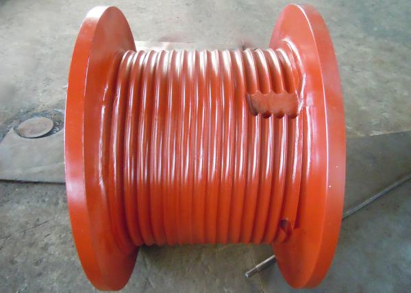 Quality LBS Multifunctional 160KN Rope Winch Drum , Metal Winch Drum Red Color For Mining for sale