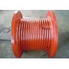 Buy cheap LBS Multifunctional 160KN Rope Winch Drum , Metal Winch Drum Red Color For Mining from wholesalers