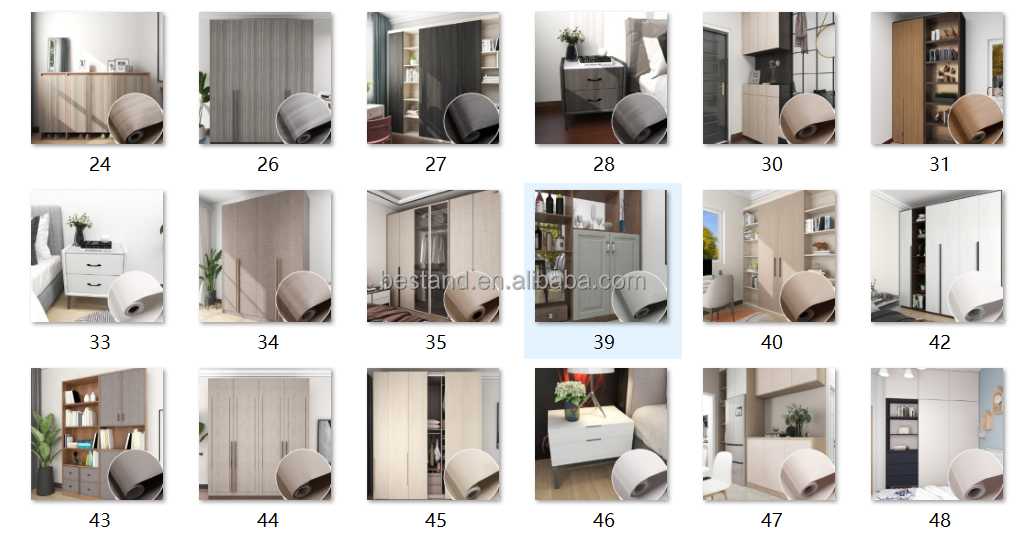 Modern Design PVC Dark Gray Glossy Foil Sticker for Removable Furniture Wallpaper Kitchen Cabinet Door Paper