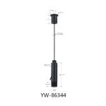 Chrome Plated Ceiling Light Cable Suspension System Brass Material YW86343