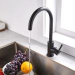 Tap Nano Black Swivel Spout Mat BlackKitchen Faucet Solid Steel 304/316 Material