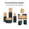 Buy cheap 125ml Black Glass Skincare Glass Bottles Jars Glass Skin Care Packaging With Bamboo Lids from wholesalers